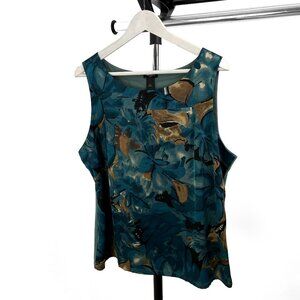 Ann Taylor Women's Dress Blouse - Green, Size XL, Pre-Owned